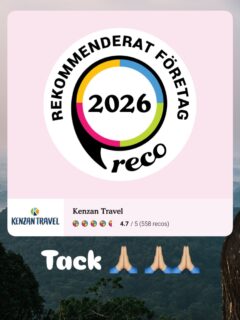 STORT TACK🙏🏼🙏🏼🙏🏼
Tack alla ni som väljer att resa med oss och tack för era fantastiska omdömen😍
2026 har startat med det otroliga snittbetyget 4,92!