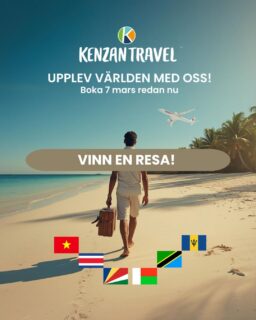 𝐕𝐚̈𝐥𝐤𝐨𝐦𝐦𝐞𝐧!!
På lördag den 7 mars är det äntligen dags för vårt resemingel på Scandic Grand Central i Stockholm. En dag fylld med reseinspiration och där du har en unik möjlighet att prata resor med några av våra lokala samarbetsparters.
Och som om det inte vore nog, din entrébiljett fungerar som din lott i vårt reselotteri med helt oemotståndliga priser!

Vad sägs om följande:

𝐒𝐞𝐲𝐜𝐡𝐞𝐥𝐥𝐞𝐫𝐧𝐚: Två flygbiljetter med Ethiopian Airlines, två hotellnätter med STB samt två heldagsutflykter med 7° South.
𝐌𝐚𝐝𝐚𝐠𝐚𝐬𝐤𝐚𝐫: En 6-dagars rundresa i östra Madagaskar för två personer.
𝐕𝐢𝐞𝐭𝐧𝐚𝐦: *En resa för två personer (5 dagar/4 nätter), inklusive en nattkryssning i Halongbukten.
*En voucher för 2 dagar/1 natt på en 5-stjärnig kryssning i Halong Bay.
𝐂𝐨𝐬𝐭𝐚 𝐑𝐢𝐜𝐚: En 4-dagars rundresa för två personer.

Du hittar all information om lördagens program och kan anmäla dig via denna länk:
https://www.kenzantravel.se/pa-gang/
(För instagram finns klickbar länk i bion @kenzantravel )
𝐹𝑜̈𝑟 𝑎𝑡𝑡 𝑘𝑢𝑛𝑛𝑎 𝑣𝑖𝑛𝑛𝑎 𝑖 𝑣𝑎̊𝑟𝑡 𝑙𝑜𝑡𝑡𝑒𝑟𝑖 𝑚𝑎̊𝑠𝑡𝑒 𝑑𝑢 𝑣𝑎𝑟𝑎 𝑛𝑎̈𝑟𝑣𝑎𝑟𝑎𝑛𝑑𝑒 𝑣𝑖𝑑 𝑙𝑜𝑡𝑡𝑑𝑟𝑎𝑔𝑛𝑖𝑛𝑔𝑒𝑛.